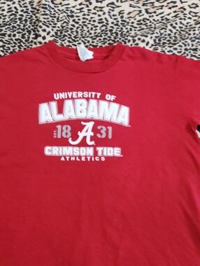 Delta Red University of Alabama Crimson Tide Tee with White Print